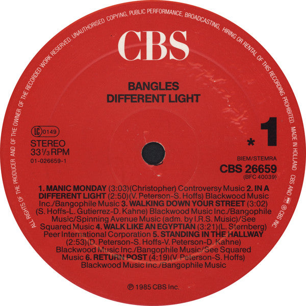 Bangles – Different Light