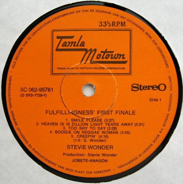 Wonder, Stevie - Fulfillingness' First Finale