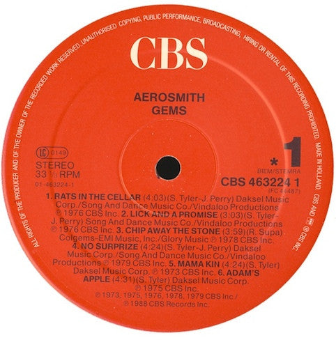 Aerosmith – Gems - RecordPusher