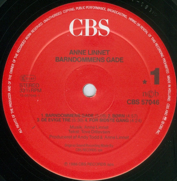 Linnet, Anne – Barndommens Gade