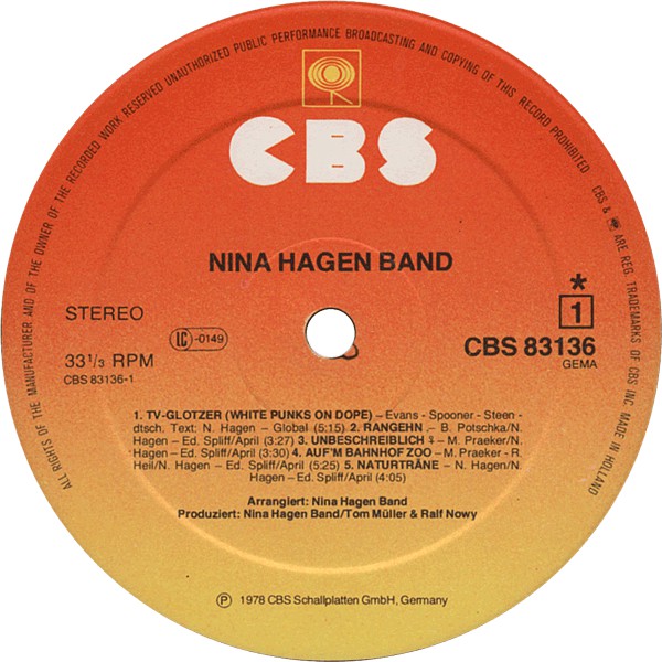 Hagen, Nina Band – Nina Hagen Band