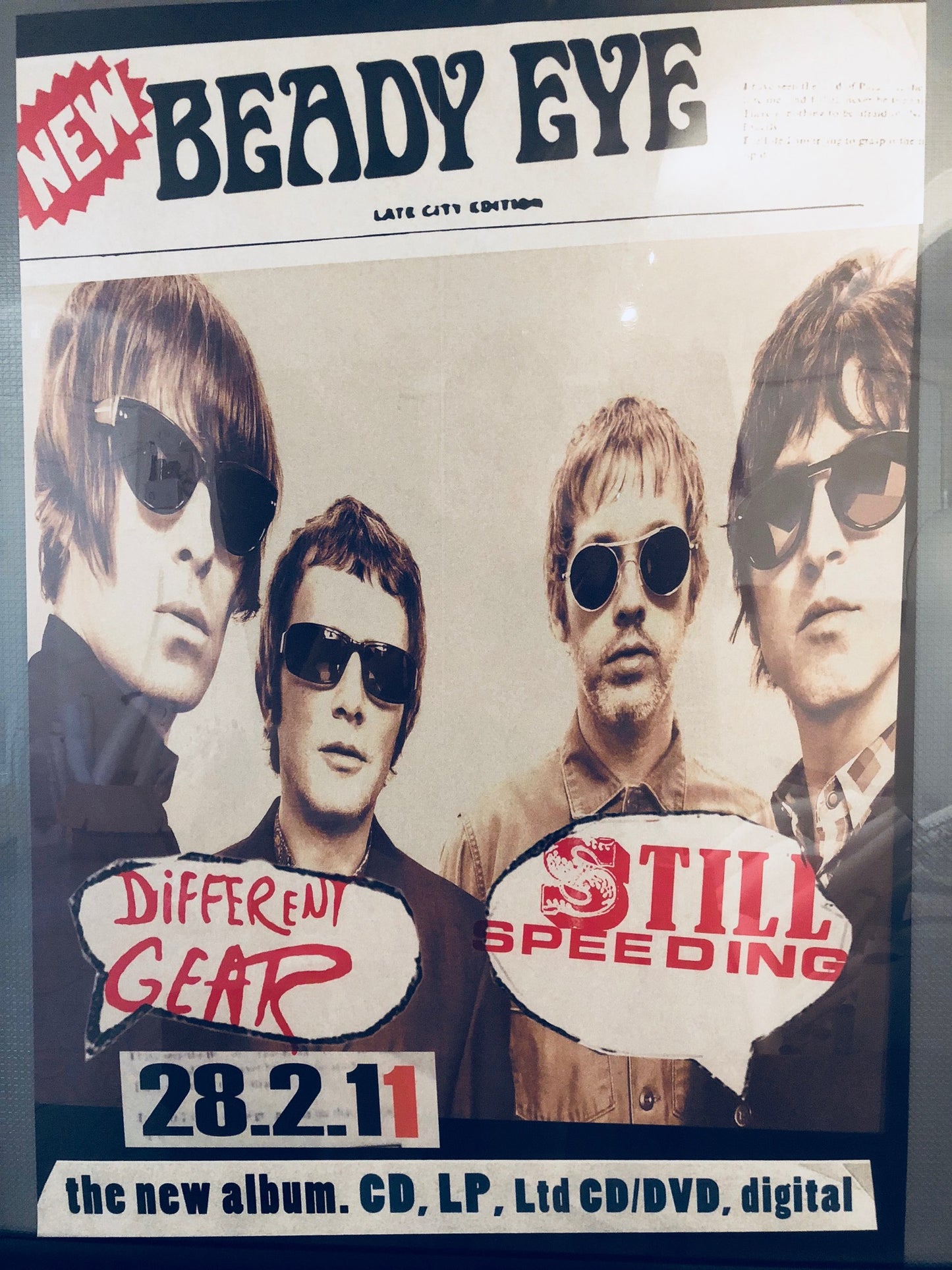 Beady Eye- Different gear still speeding - Poster