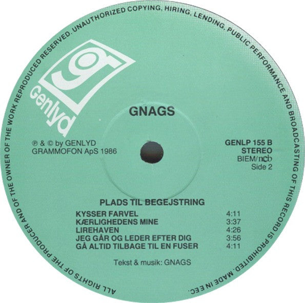 Gnags - Plads Til Begejstring.