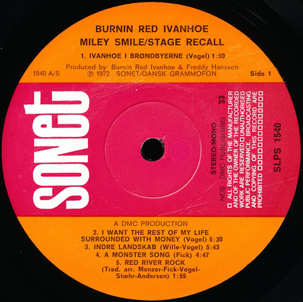 Burnin Red Ivanhoe ‎– Miley Smile