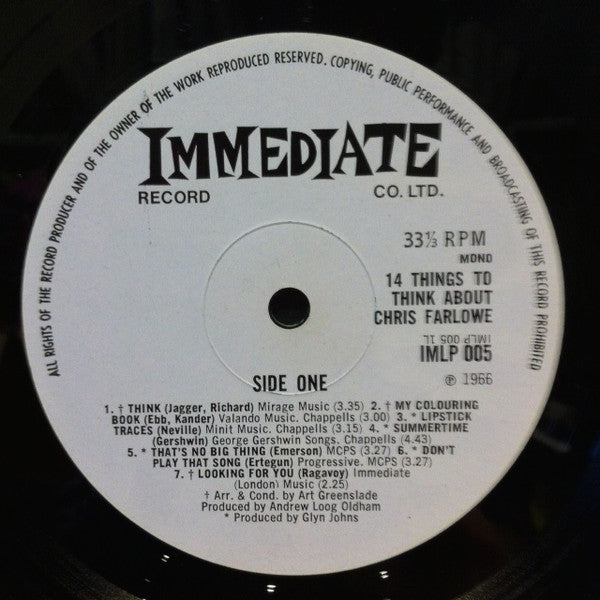 Chris Farlowe - 14 Things To Think About