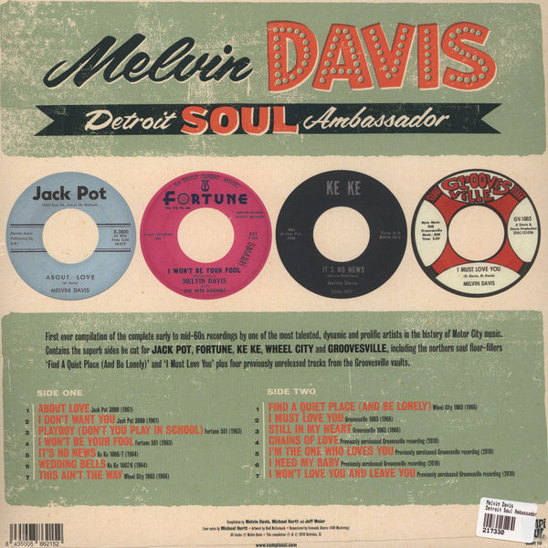 Davis, Melvin - Detroit Soul Ambassador.