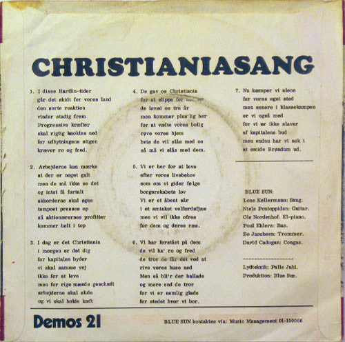 Blue Sun - 2 Christianiasange