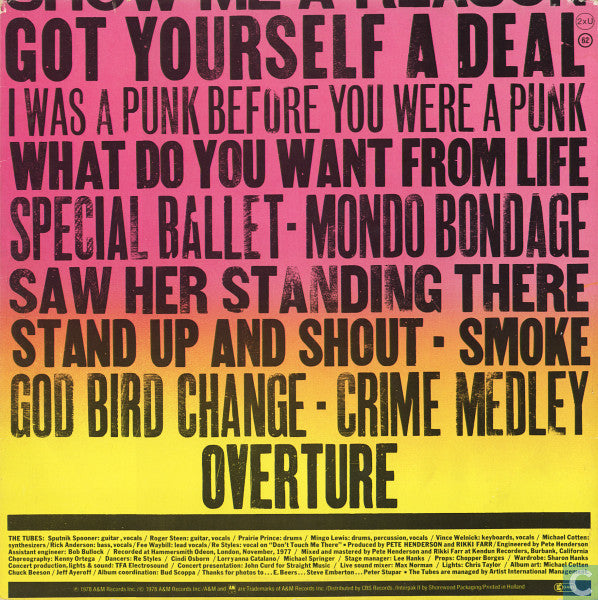 Tubes - What Do You Want From Live.