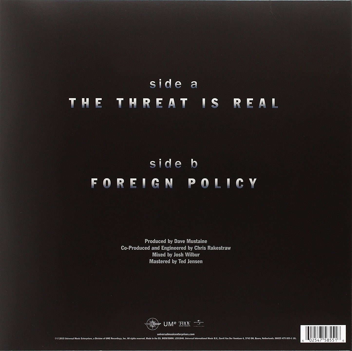 Megadeth ‎– The Threat Is Real