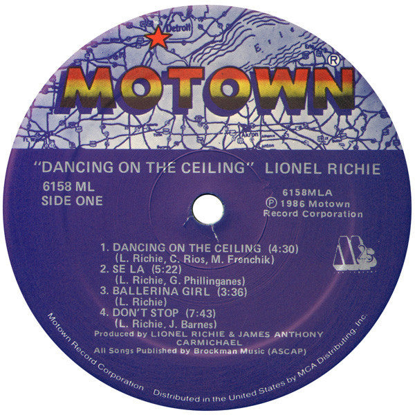 Richie,  Lionel ‎– Dancing On The Ceiling