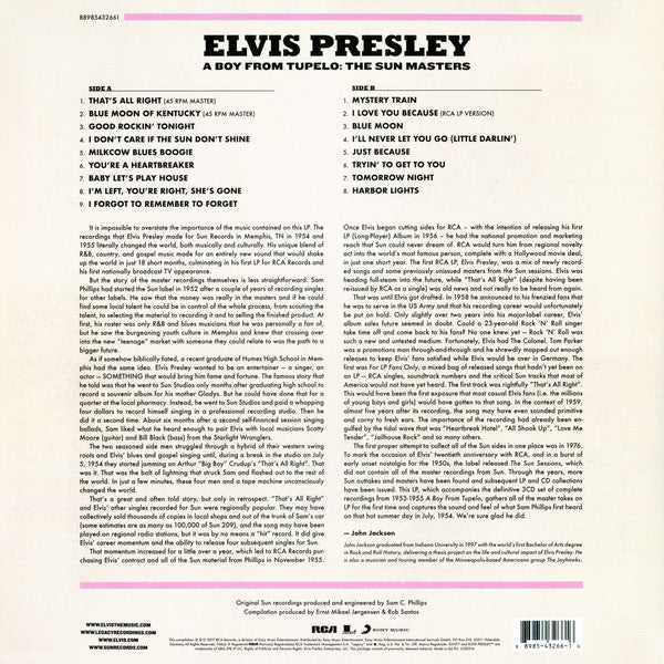 Presley,  Elvis ‎– A Boy From Tupelo: The Sun Masters