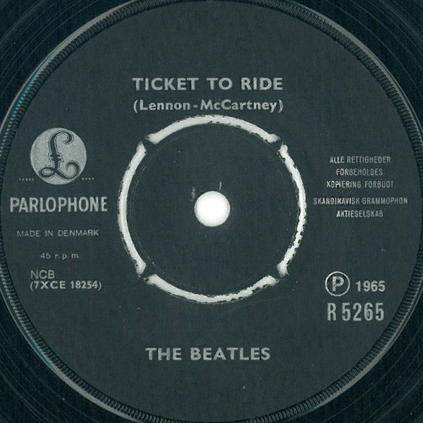Beatles ‎– Ticket To Ride