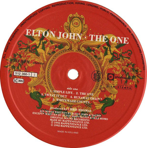 John, Elton ‎– The One