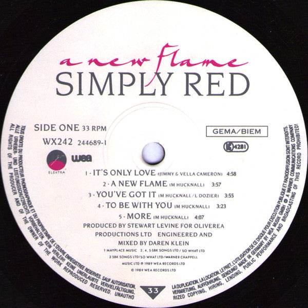 Simply Red ‎– A New Flame