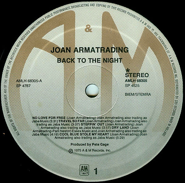 Armatrading, Joan - Back To The Night