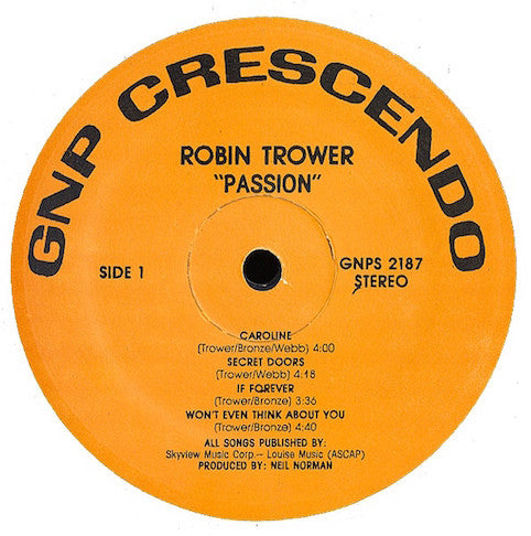 Trower, Robin ‎– Passion