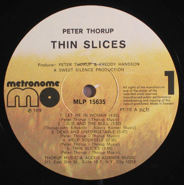 Thorup, Peter - Thin Slices