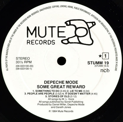 Depeche Mode - Some Great Reward - RecordPusher  