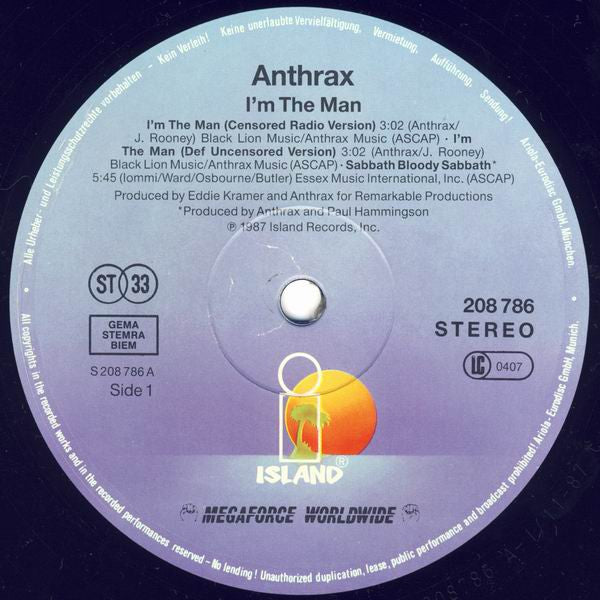 Anthrax - I'm The Man