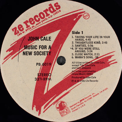 John Cale ‎– Music For A New Society