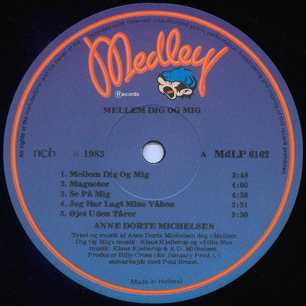 Michelsen, Anne Dorte ‎–  Mellem Dig Og Mig