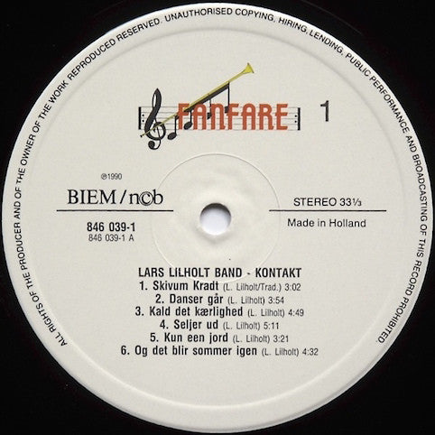 Lilholt,Lars  Band ‎– Kontakt
