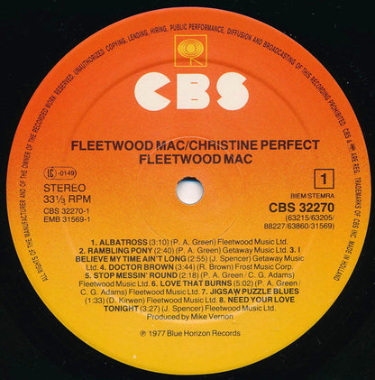 Fleetwood Mac And Christine Perfect ‎– Albatross