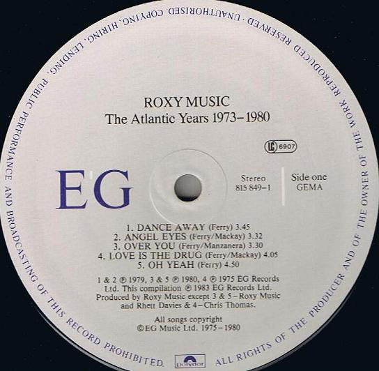 Roxy Music - The Atlantic Years 1973 - 1980