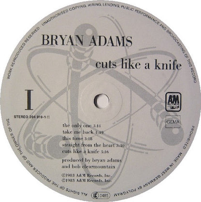 Adams, Bryan ‎– Cuts Like A Knife - RecordPusher  