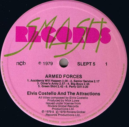 Costello, Elvis And The Attractions - Armed Forces - RecordPusher  