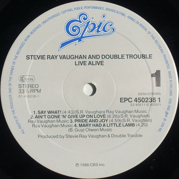 Vaughan, Stevie Ray - Live Alive