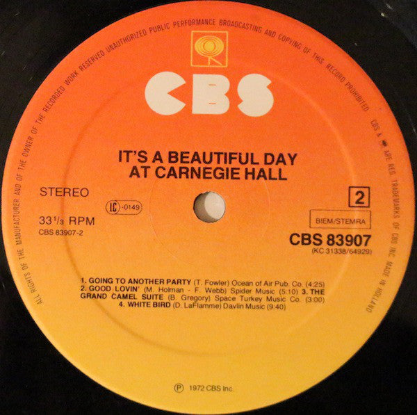 It's A Beautiful Day - At Carnegie Hall