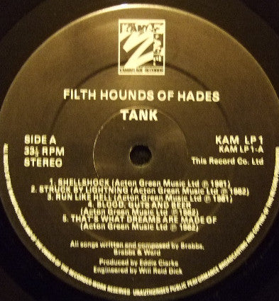 Tank ‎– Filth Hounds Of Hades