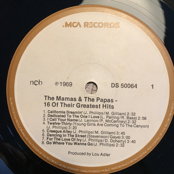 Mamas & The Papas - 16 Of Their GreatesT Hits
