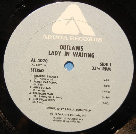 Outlaws -  Lady In Waiting