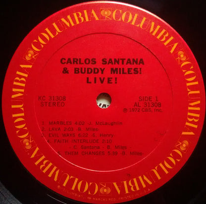 Santana, Carlos & Buddy Miles - Carlos Santana & Buddy Miles! Live!