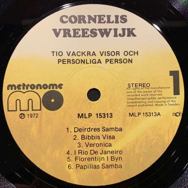 Vreeswijk, Cornelis  – Tio Vackra Visor Och Personliga Person