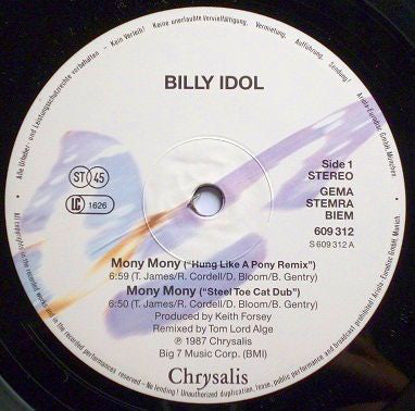 Idol, Billy - Mony Mony Live