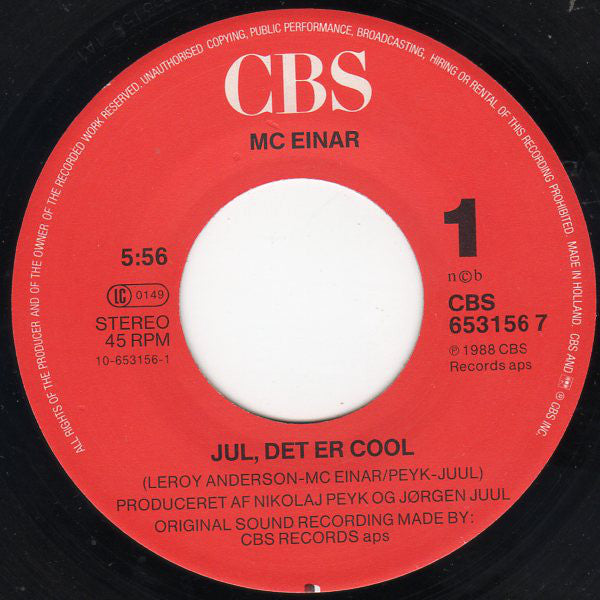 MC Einar ‎– Jul - Det' Cool