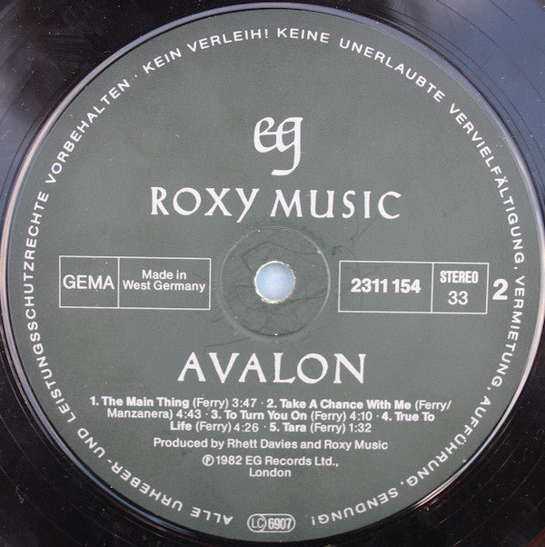 Roxy Music ‎– Avalon