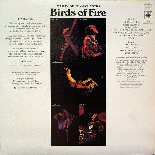 Mahavishnu Orchestra ‎– Birds Of Fire