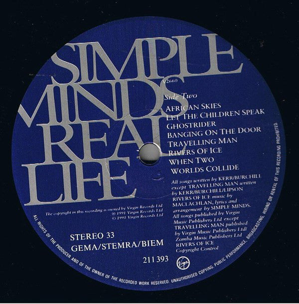 Simple Minds ‎– Real Life