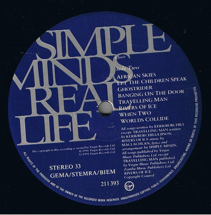 Simple Minds ‎– Real Life