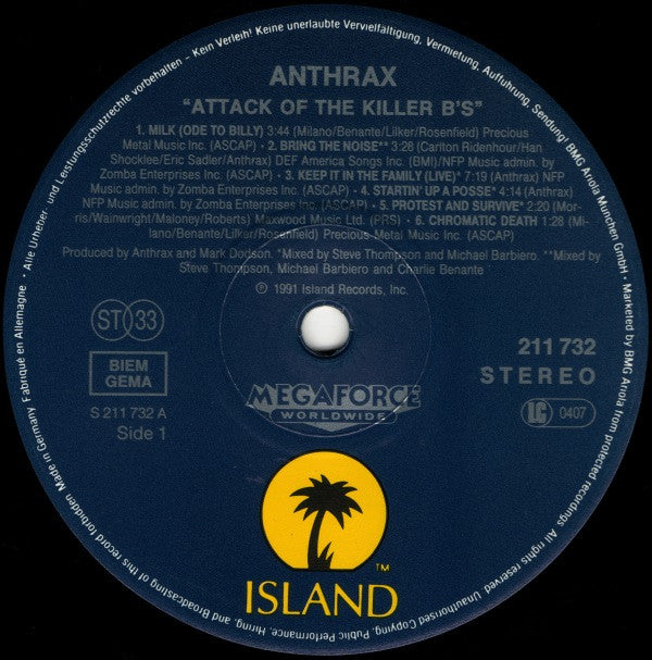 Anthrax - Attack Of The Killer B's