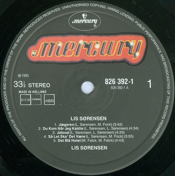 Sørensen, Lis ‎– Lis Sørensen