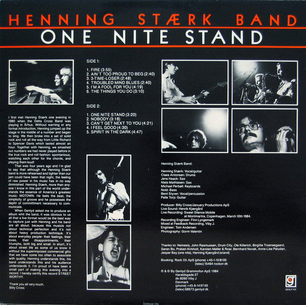 Henning Stærk Band ‎– One Nite Stand