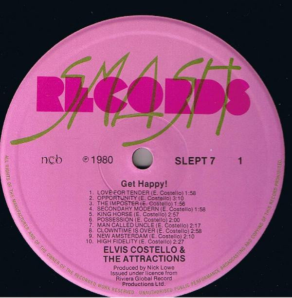 Costello, Elvis And The Attractions - Get Happy!! - RecordPusher  