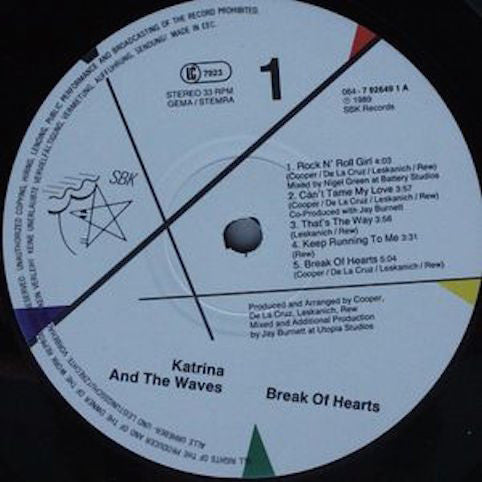 Katrina & The Waves ‎– Break Of Hearts