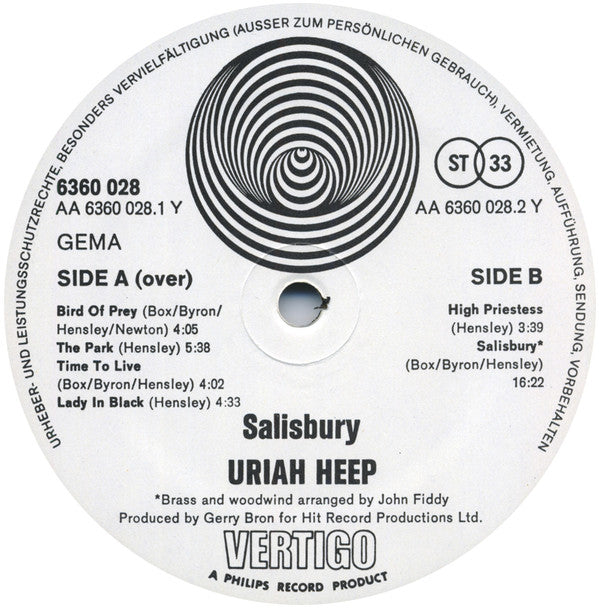 Uriah Heep ‎– Salisbury