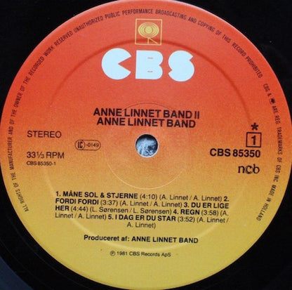 Anne Linnet Band ‎– Anne Linnet Band